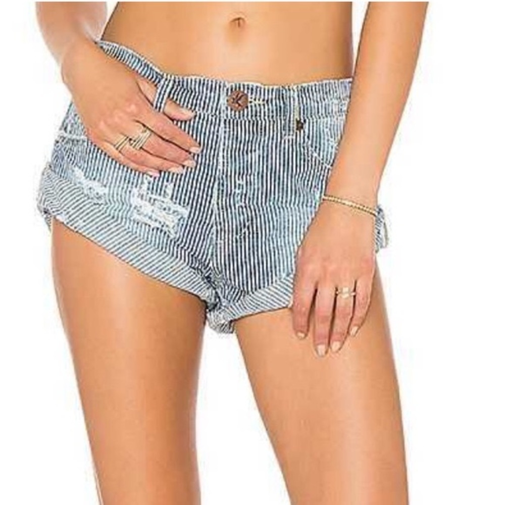 One Teaspoon Bandit Striped Shorts